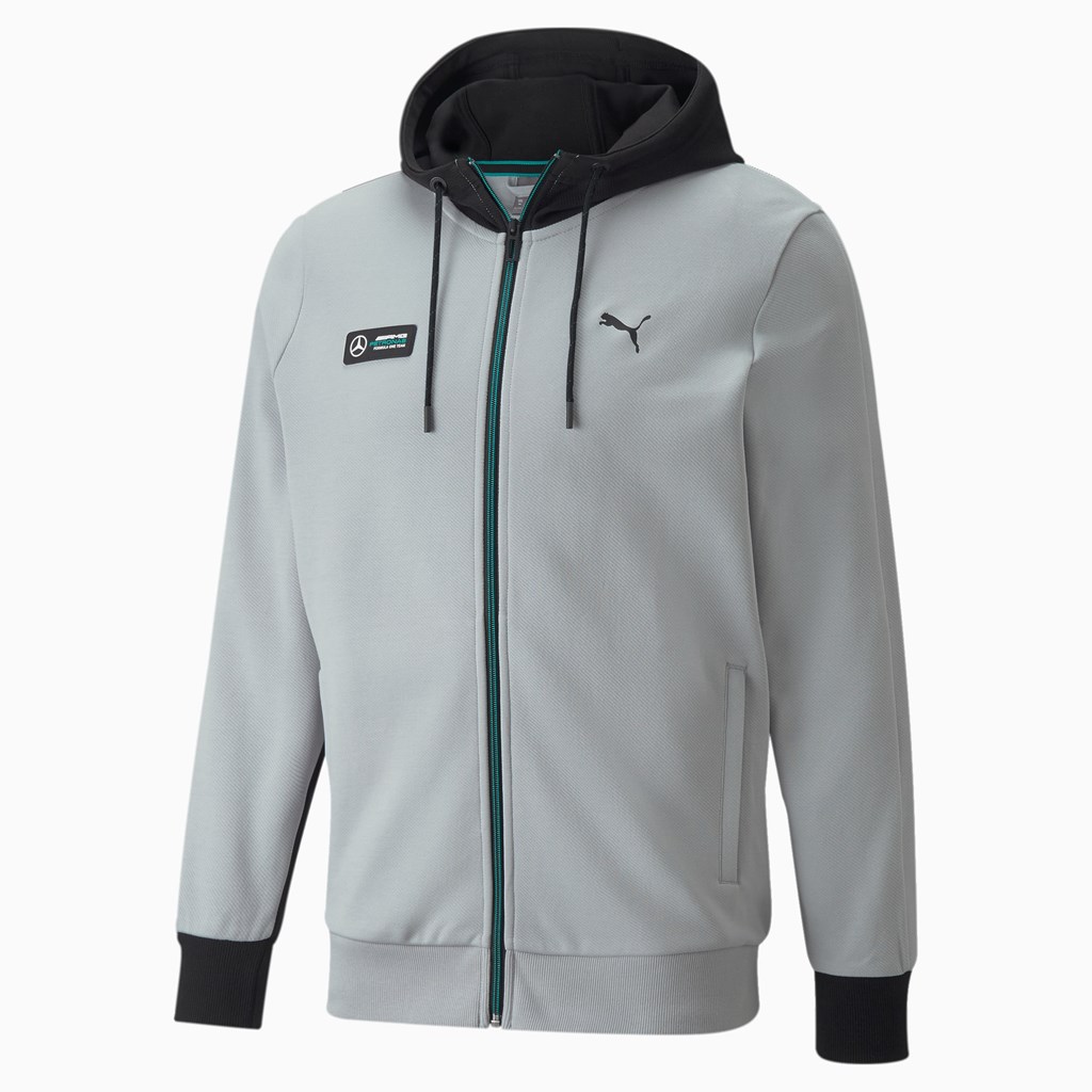 Puma Mercedes F1 Hette Sweat Jakke Herre Sølv | 043FKHSVW