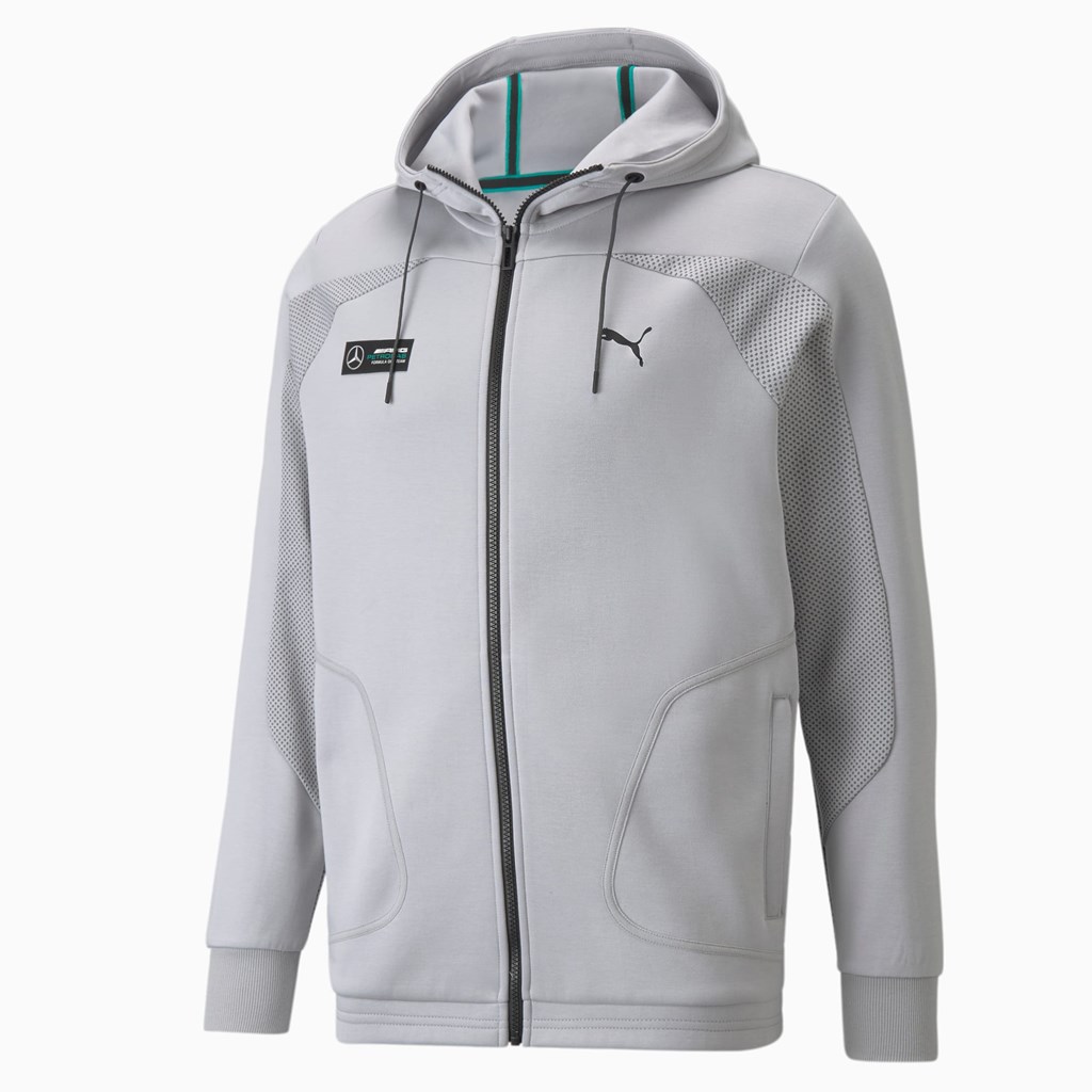 Puma Mercedes F1 Hette Sweat Jakke Herre Sølv | 409APOKXL