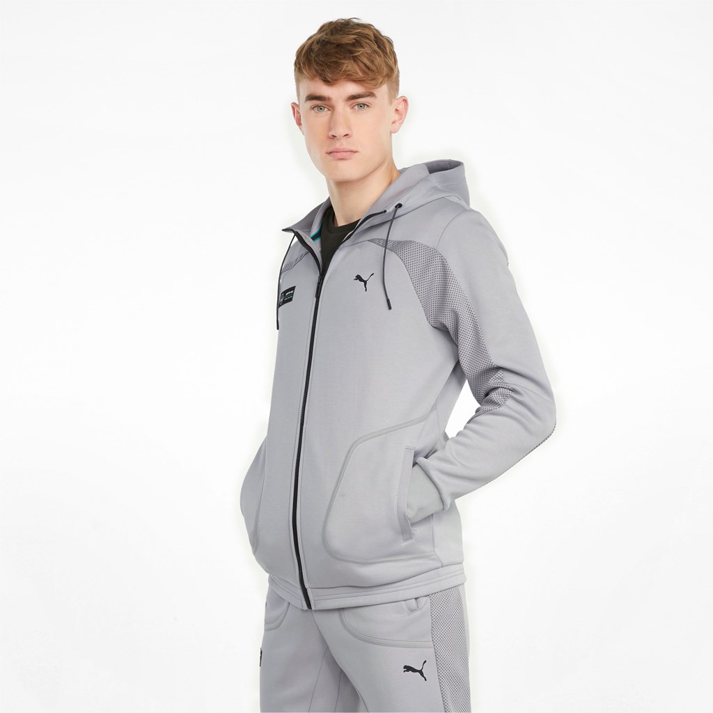 Puma Mercedes F1 Hette Sweat Jakke Herre Sølv | 409APOKXL