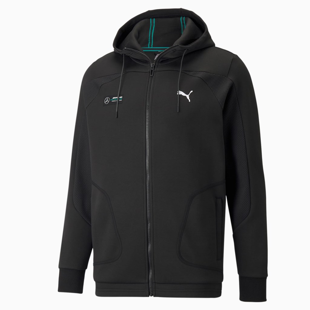 Puma Mercedes F1 Hette Sweat Jakke Herre Svarte | 534HKORDV