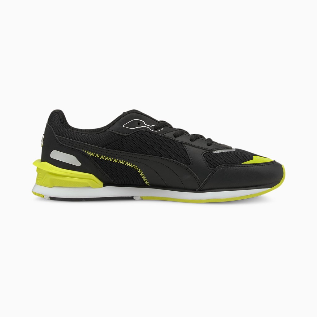 Puma Mercedes F1 Low Racer Racing Sko Herre Svarte Gul Hvite | 134IZUNEF