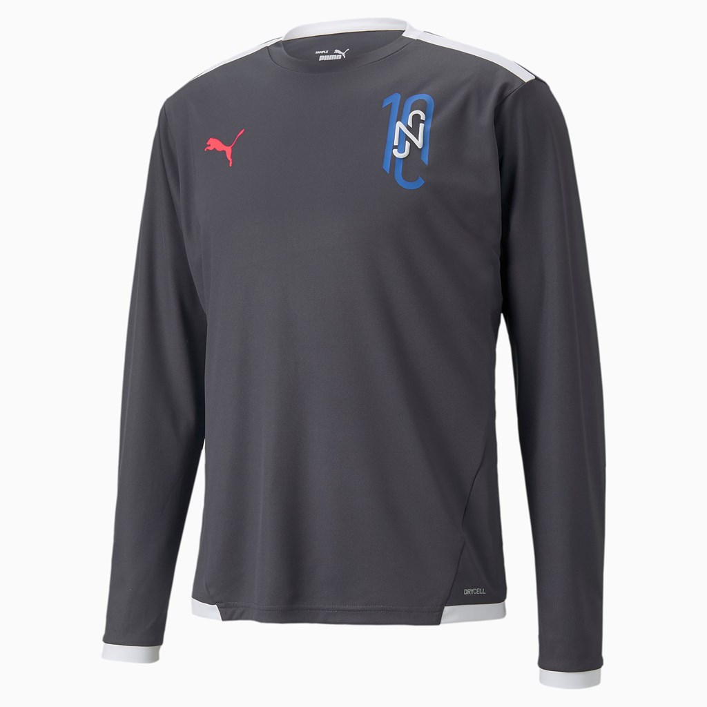 Puma Neymar Jr Long Sleeve Jersey Herre Ebony | 816XQUPVR