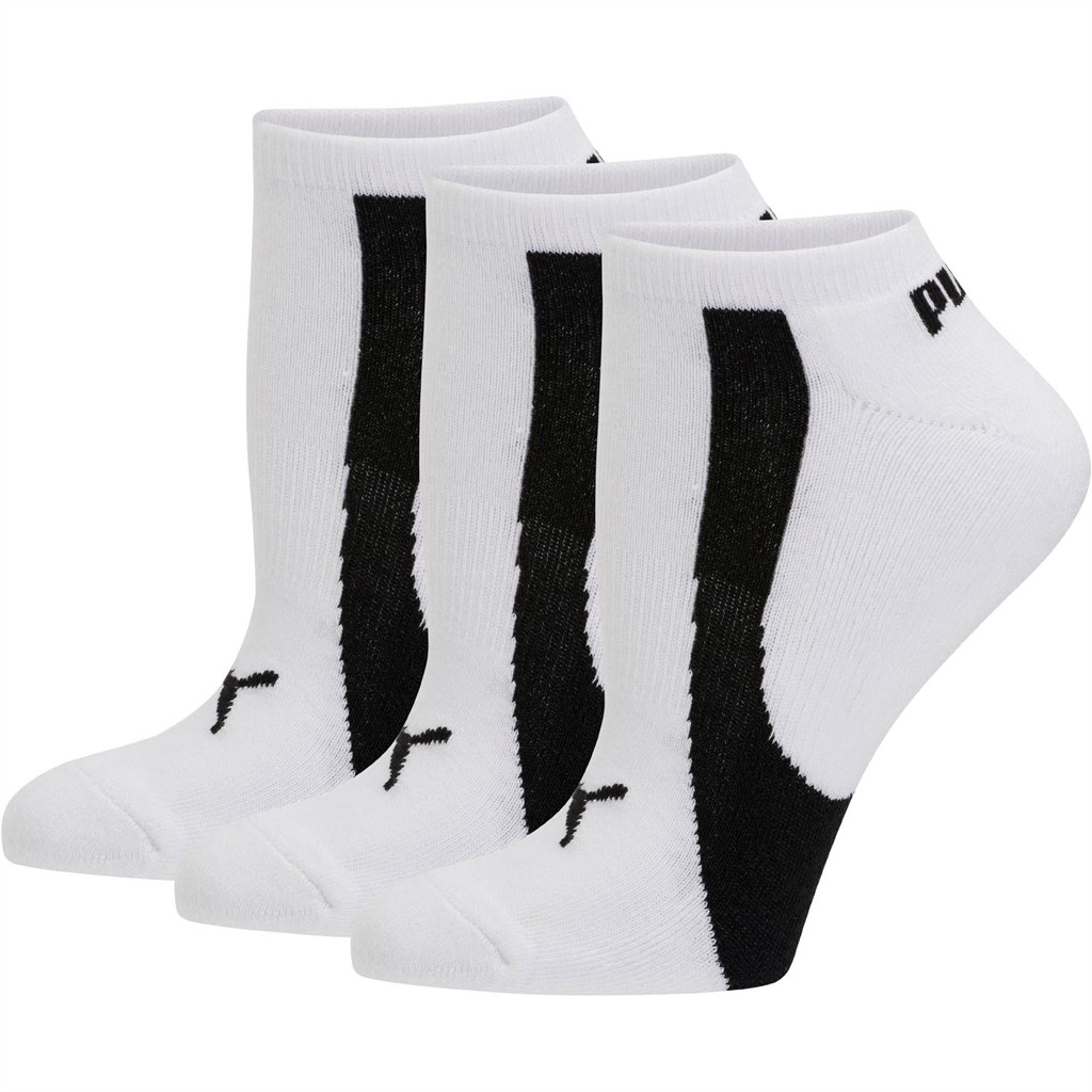 Puma No Show Socks [3 Pack] Sokker Dame Hvite Svarte | YQ3217496