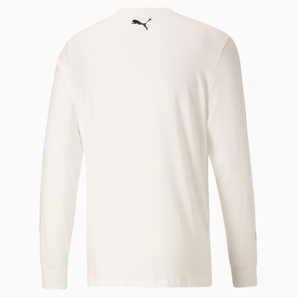 Puma One of One Long Sleeve Basketball Løpe Tskjorte Herre Hvite | 189LRCZHT