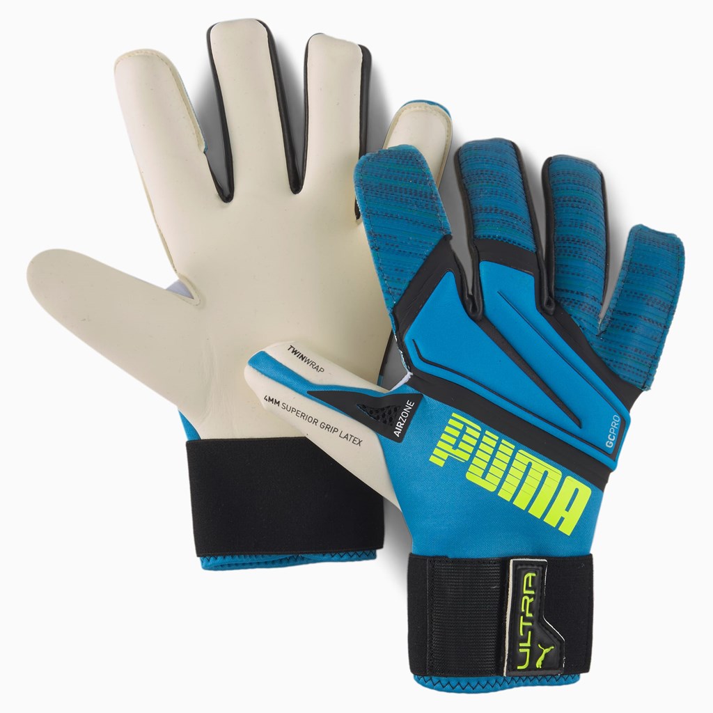 Puma PUMA ULTRA Grip 1 Hybrid Pro Goalkeeper Hansker Herre Blå Gul | 742SPNYRO