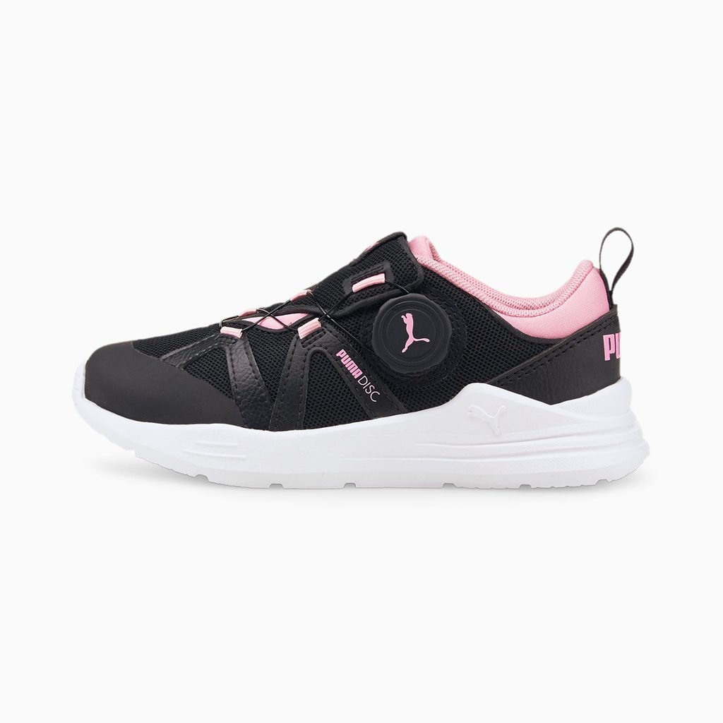 Puma PUMA Wired Run Disc Little Joggesko Jente Svarte Rosa | EA3089146