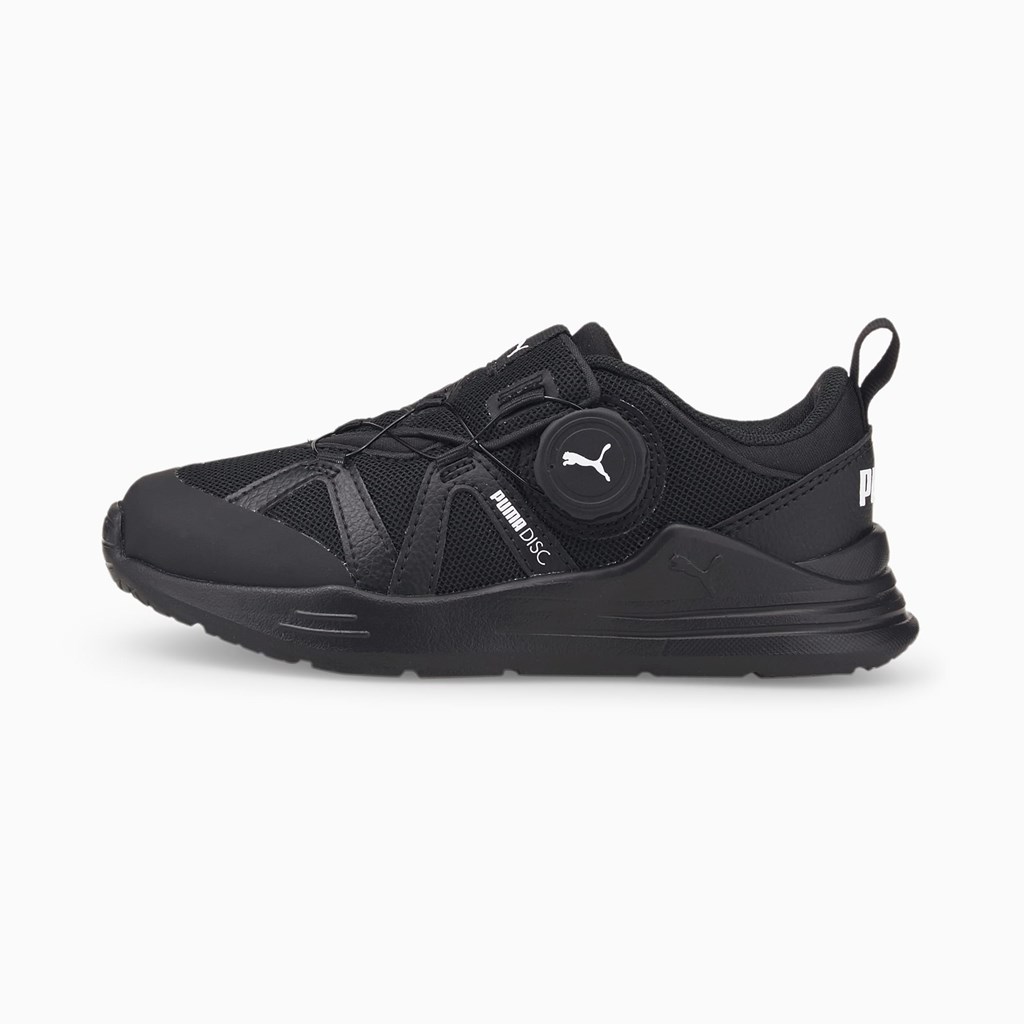 Puma PUMA Wired Run Disc Little Joggesko Jente Svarte Hvite | EC9178425