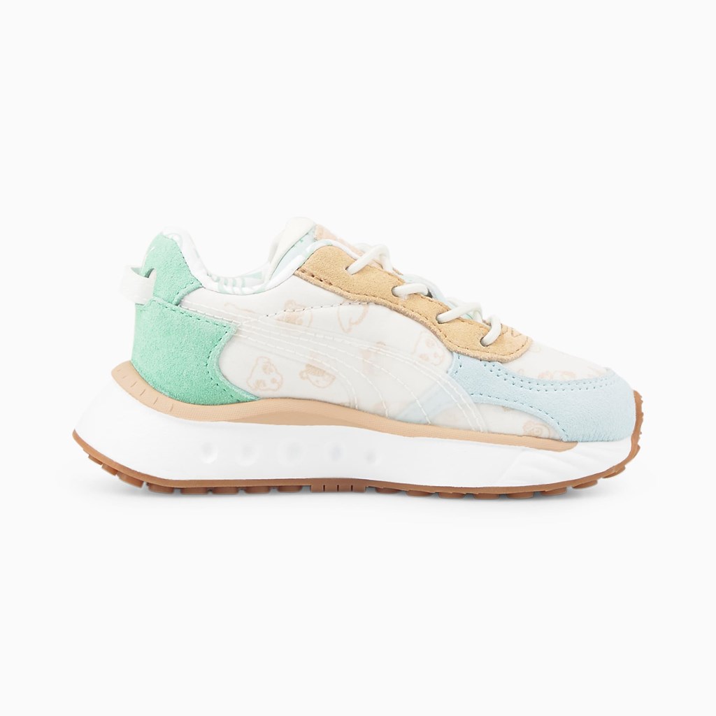 Puma PUMA x Animal Crossing™: New Horizons Wild Rider Toddler Joggesko Gutt Lyse Hvite | OF4658197