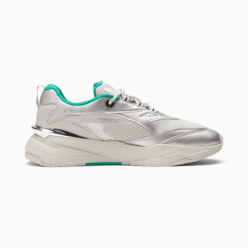 Puma PUMA x BALR. RS-Fast Joggesko Herre Sølv Hvite Svarte Grønn | CZ2058631