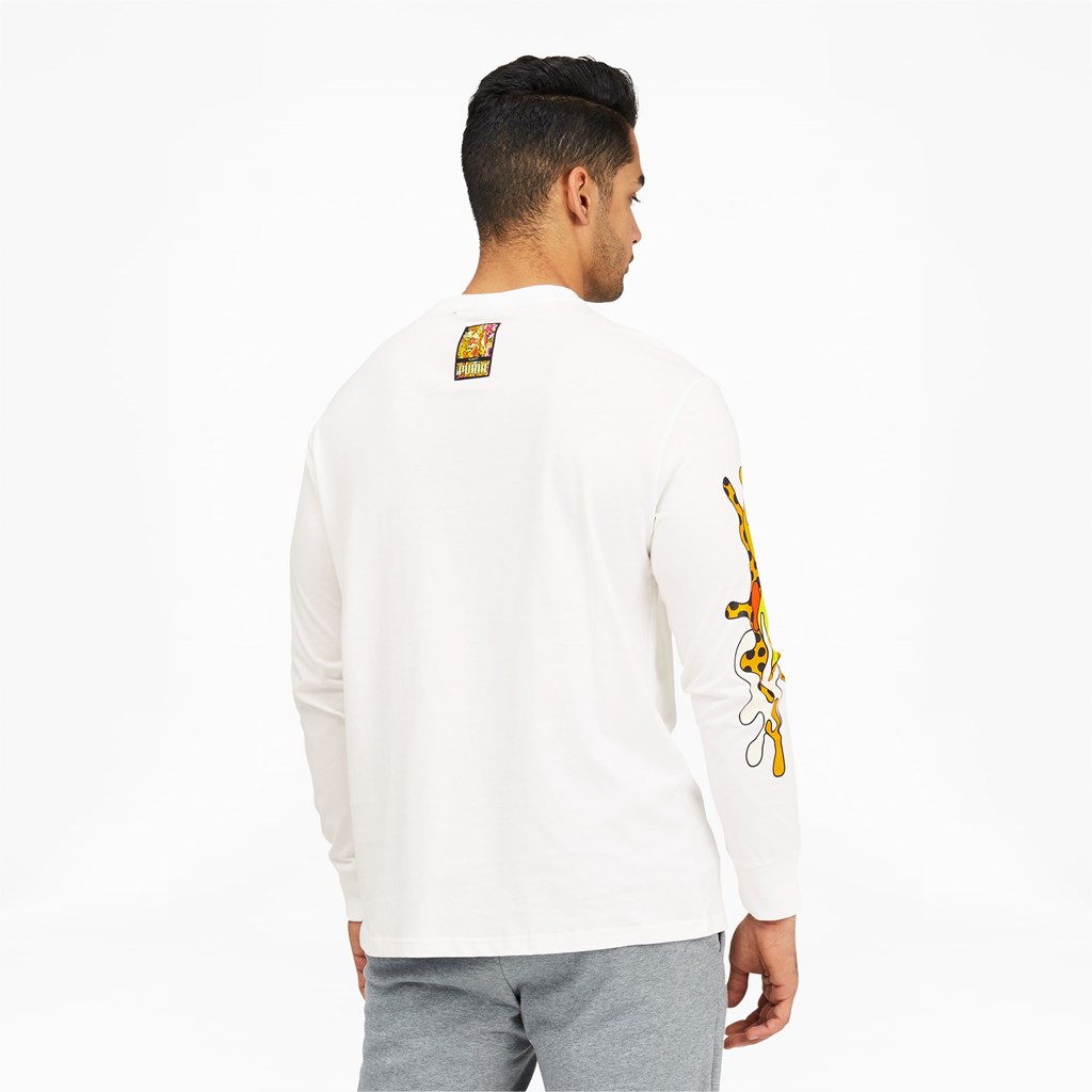 Puma PUMA x BRITTO Long Sleeve Løpe Tskjorte Herre Hvite | 629OUXRBV