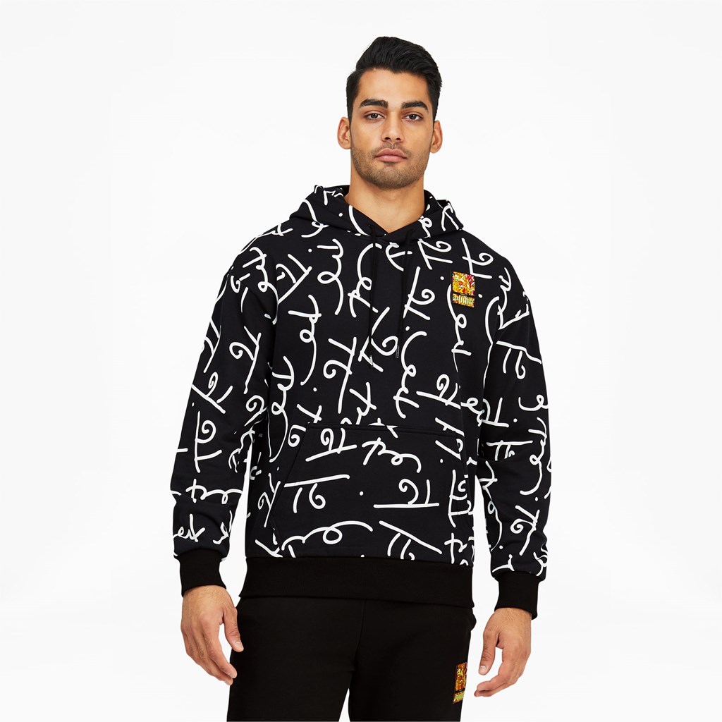 Puma PUMA x BRITTO Printed Hettegensere Herre Svarte Hvite | 196JNUCKH