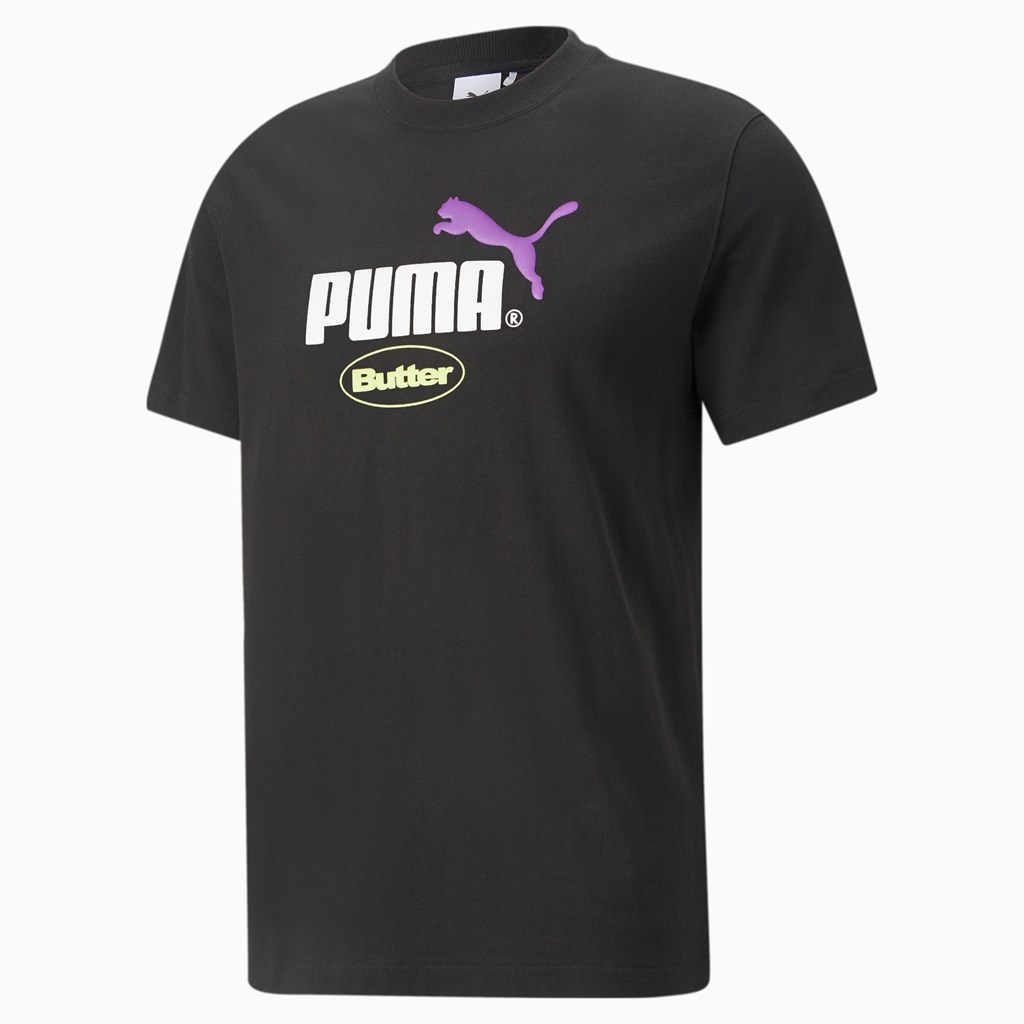 Puma PUMA x BUTTER GOODS Graphic Løpe Tskjorte Herre Svarte Grønn | 053RKTESJ