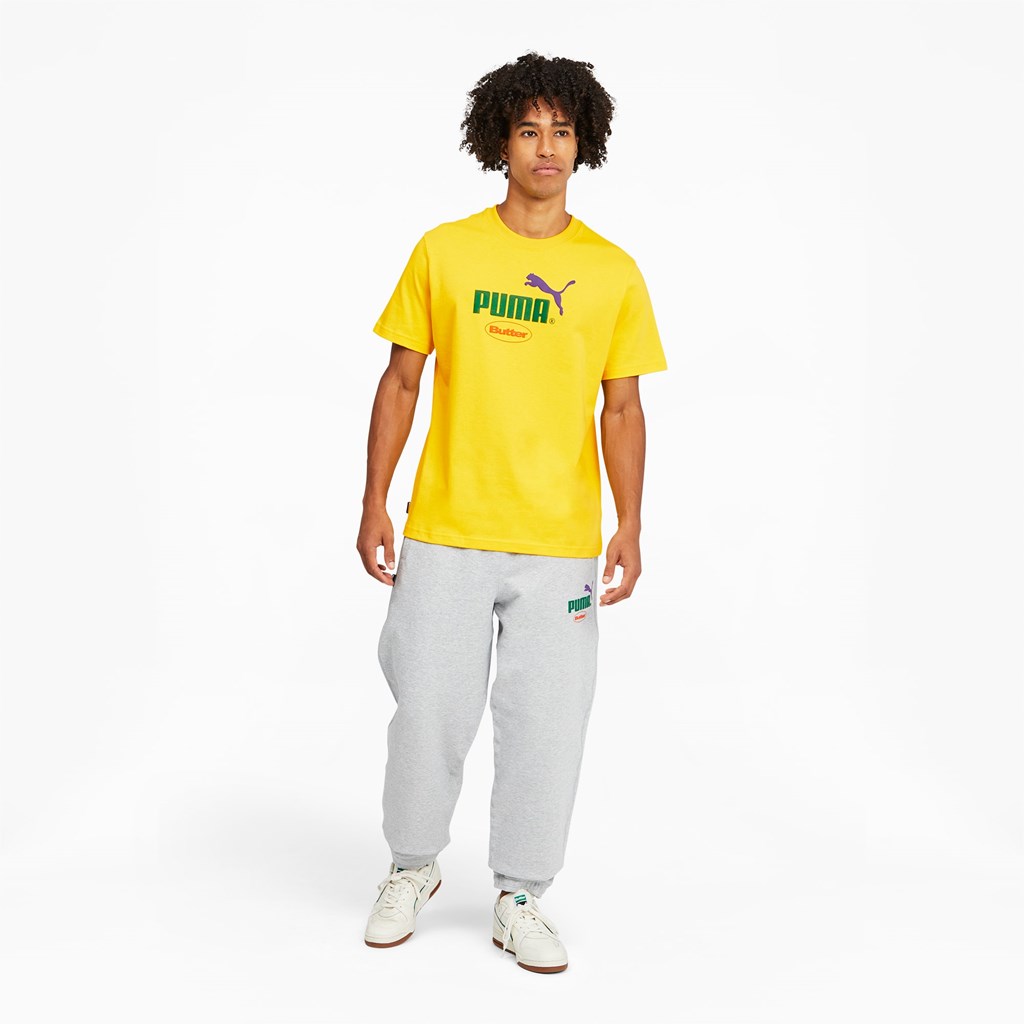 Puma PUMA x BUTTER GOODS Graphic Løpe Tskjorte Herre Maize | 243SUTZWH