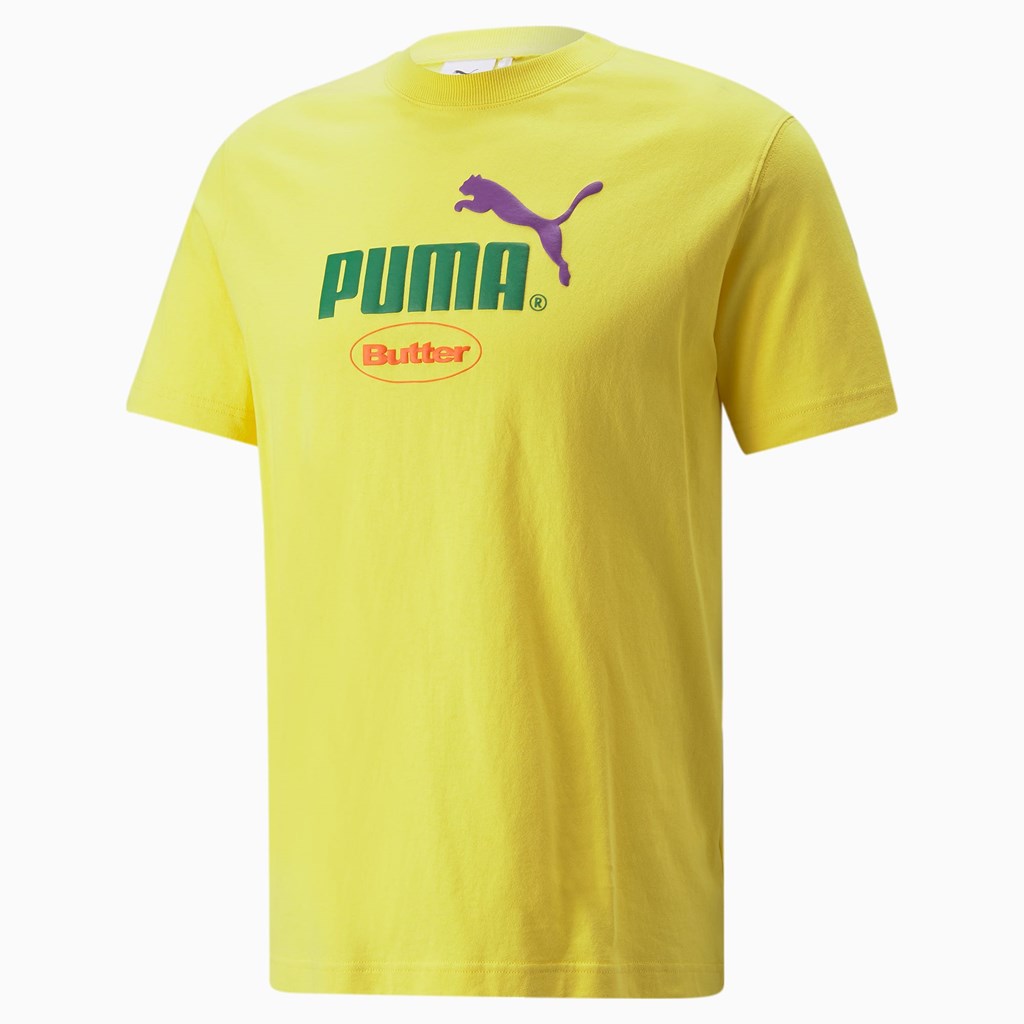 Puma PUMA x BUTTER GOODS Graphic Løpe Tskjorte Herre Maize | 243SUTZWH