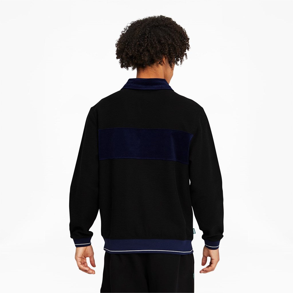 Puma PUMA x BUTTER GOODS Quarter-Zip Gensere Herre Svarte | ND5763408