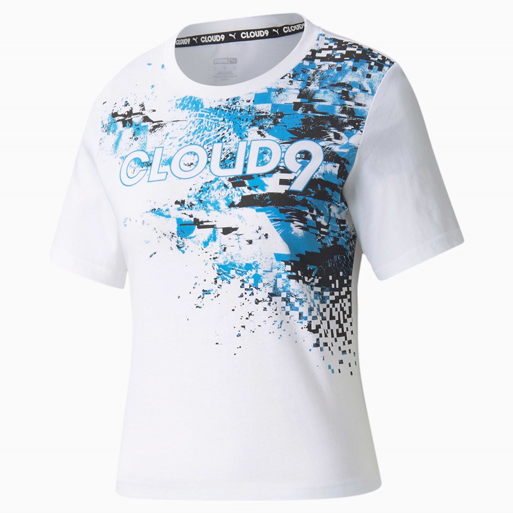 Puma PUMA x CLOUD9 Graphic Esports Løpe Tskjorte Dame Hvite | 674MYQRAJ