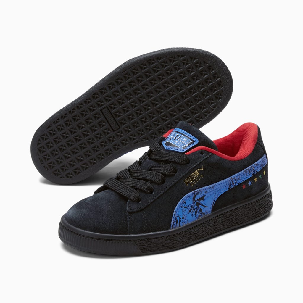 Puma PUMA x DC Justice League Suede Little Joggesko Gutt Svarte | DE2395610