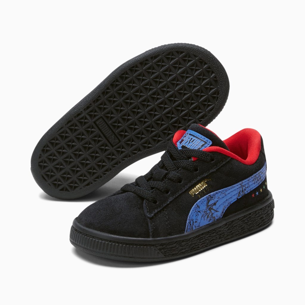 Puma PUMA x DC Justice League Suede Toddler Joggesko Jente Svarte | FD9837650