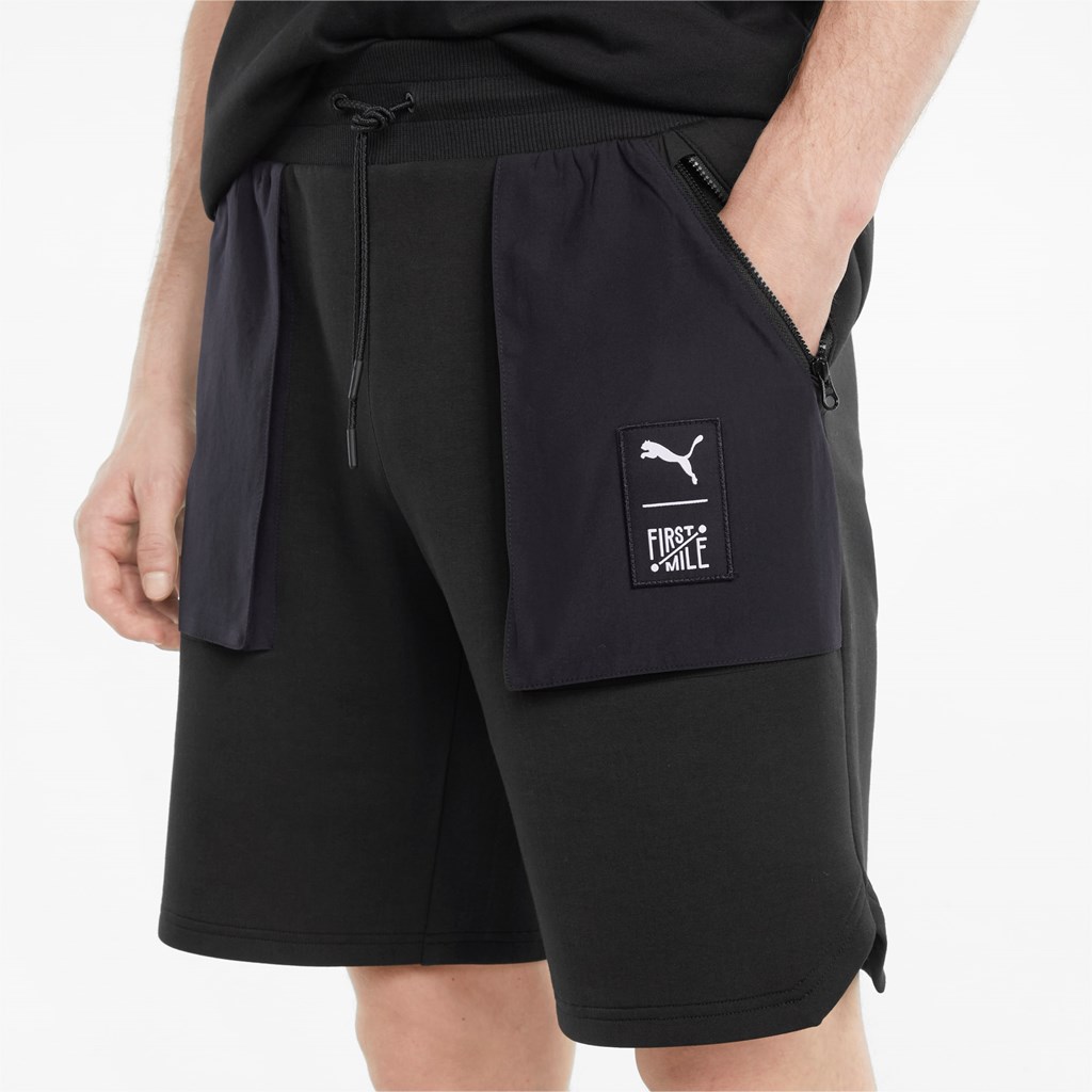 Puma PUMA x FIRST MILE Double Knit Cargo Shorts Herre Svarte | NV9481306