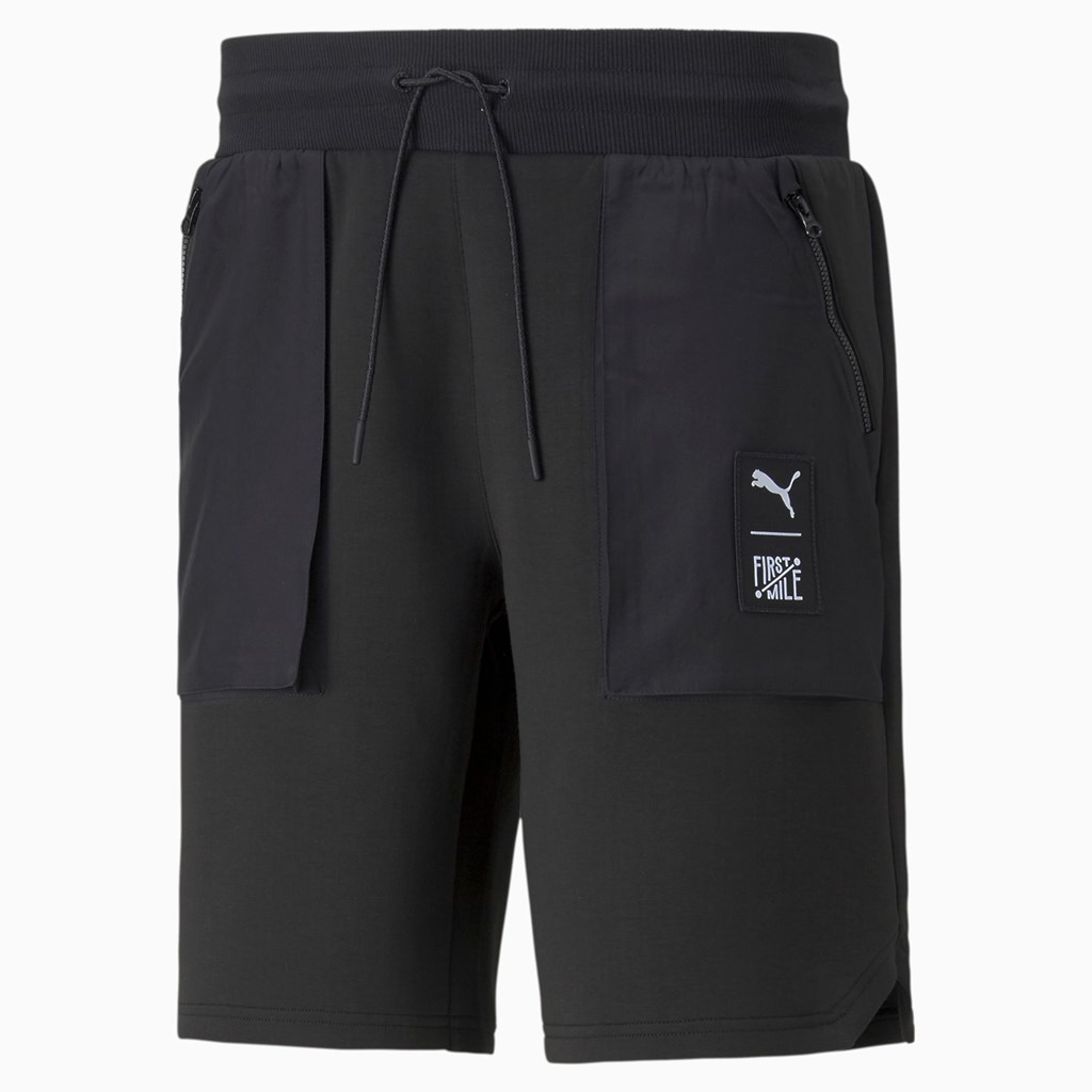 Puma PUMA x FIRST MILE Double Knit Cargo Shorts Herre Svarte | NV9481306