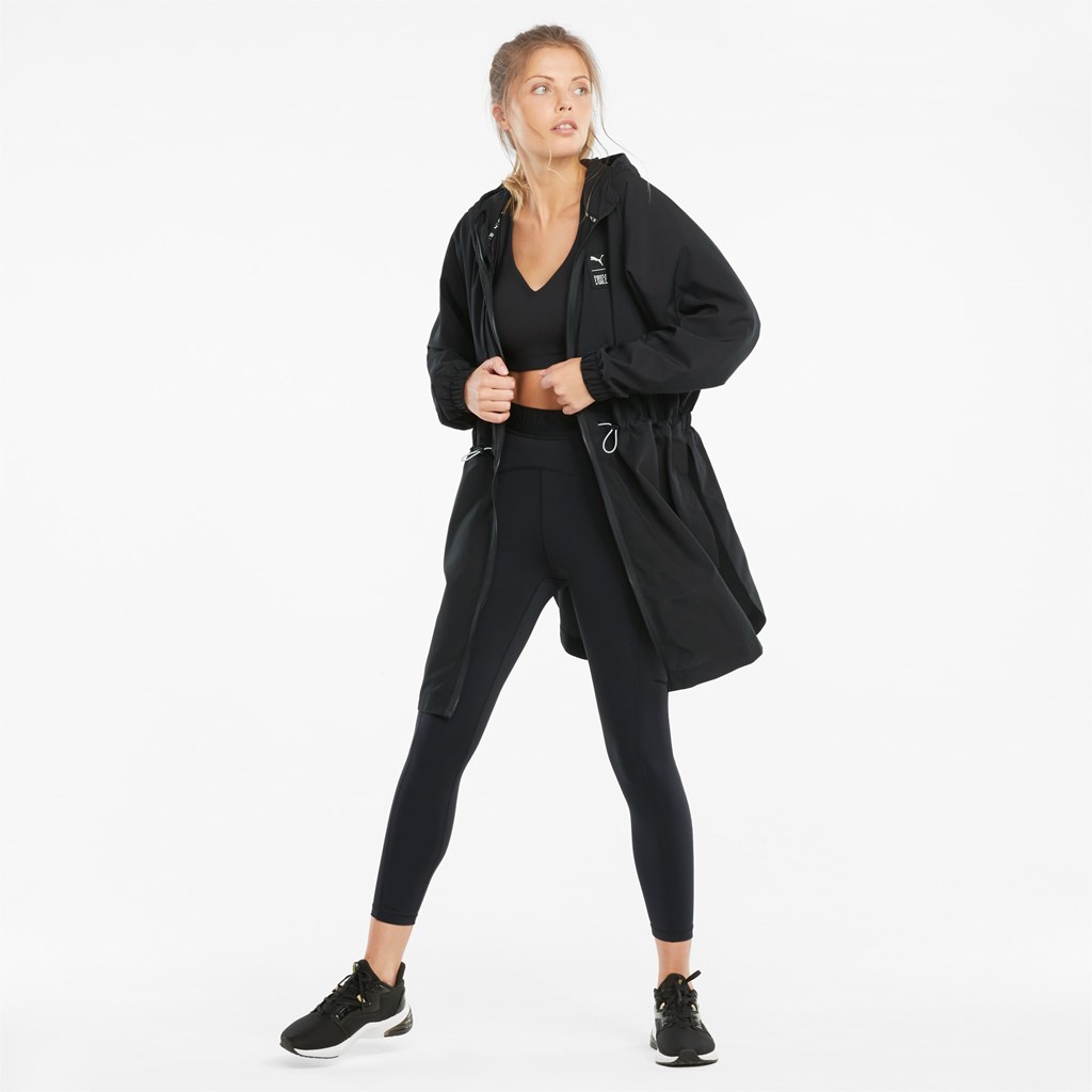 Puma PUMA x FIRST MILE Full-Zip Trenings Poncho Dame Svarte | 318PIZEBV