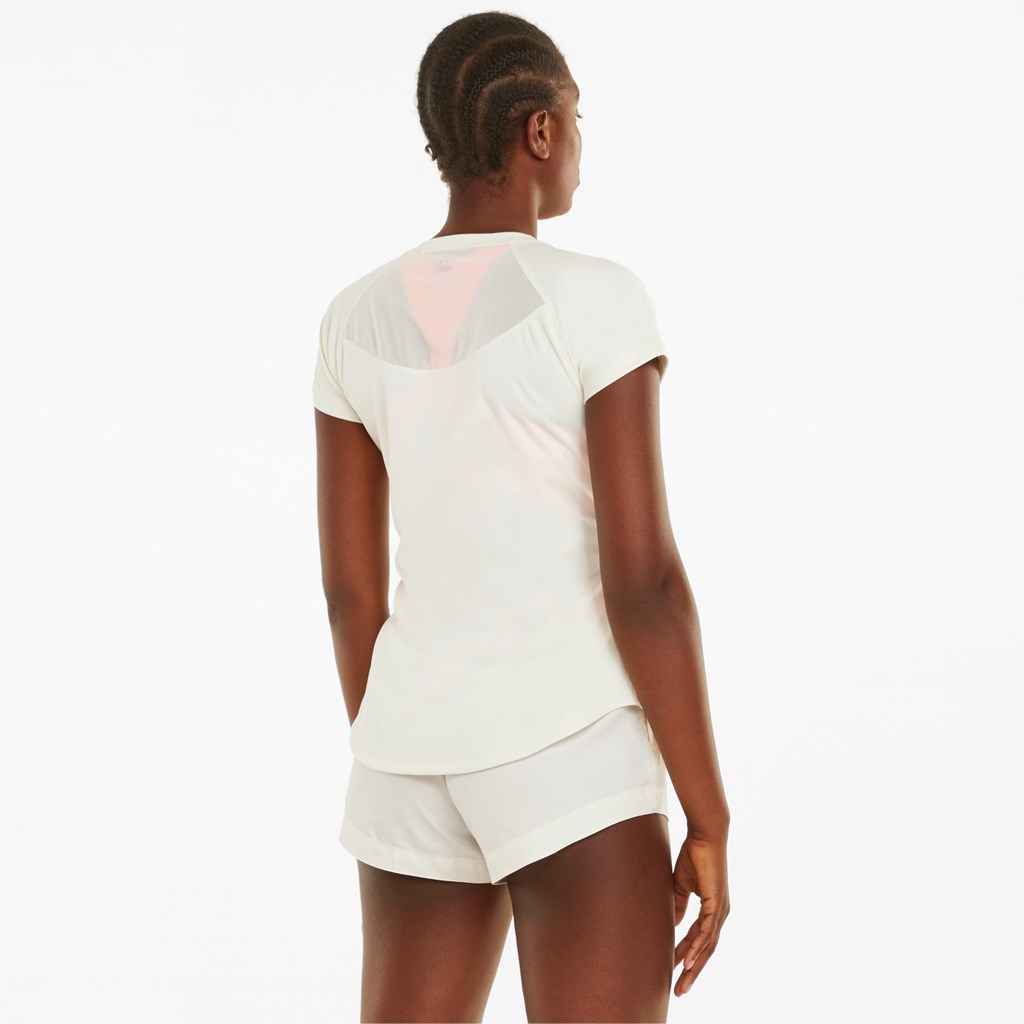 Puma PUMA x FIRST MILE High Neck Trenings Løpe Tskjorte Dame Ivory Glow | 329GRQZBE