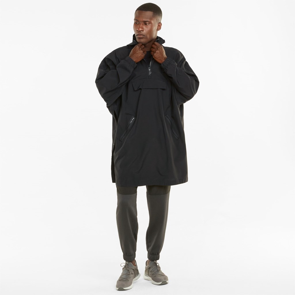 Puma PUMA x FIRST MILE Trenings Poncho Herre Svarte | 634GFRKIM