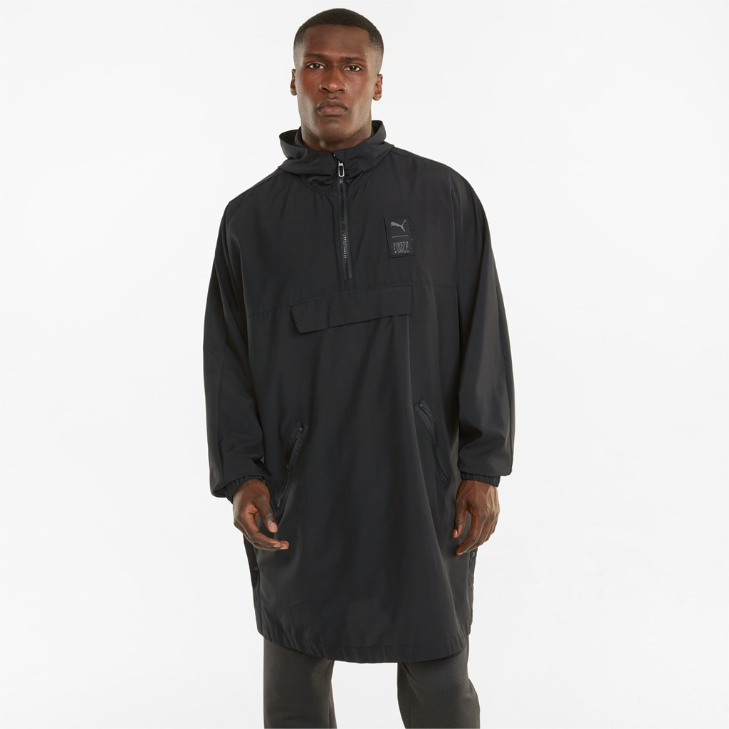 Puma PUMA x FIRST MILE Trenings Poncho Herre Svarte | 634GFRKIM