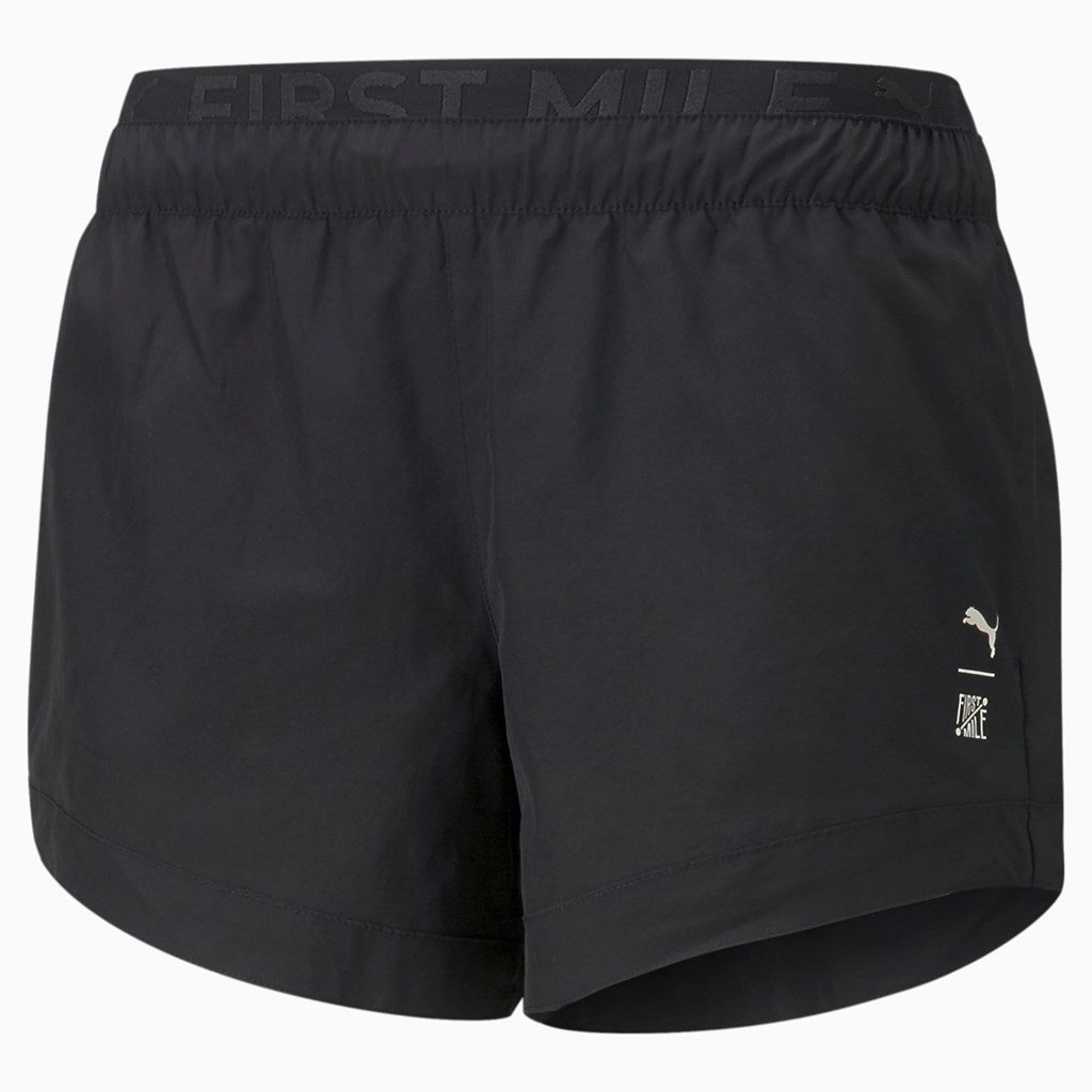 Puma PUMA x FIRST MILE Woven Trenings Shorts Dame Svarte | LM2153470