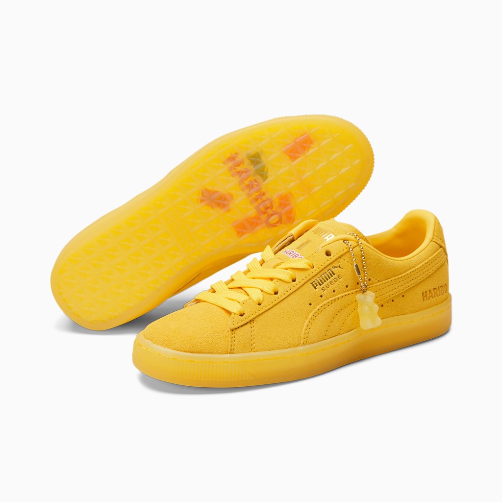 Puma PUMA x HARIBO Suede JR Joggesko Gutt Mimosa / Mimosa | JW2467051