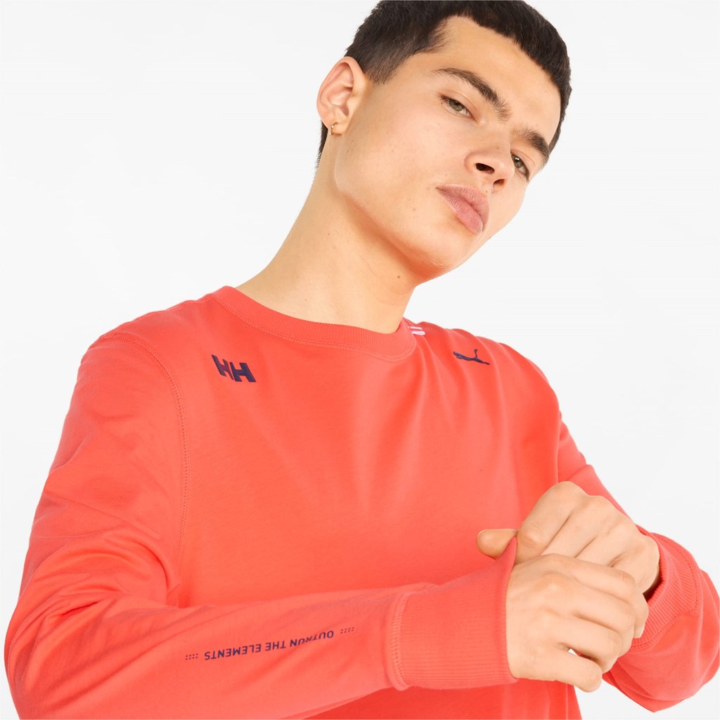 Puma PUMA x HELLY HANSEN Long Sleeve Løpe Tskjorte Herre Korall | 068ATSLYQ