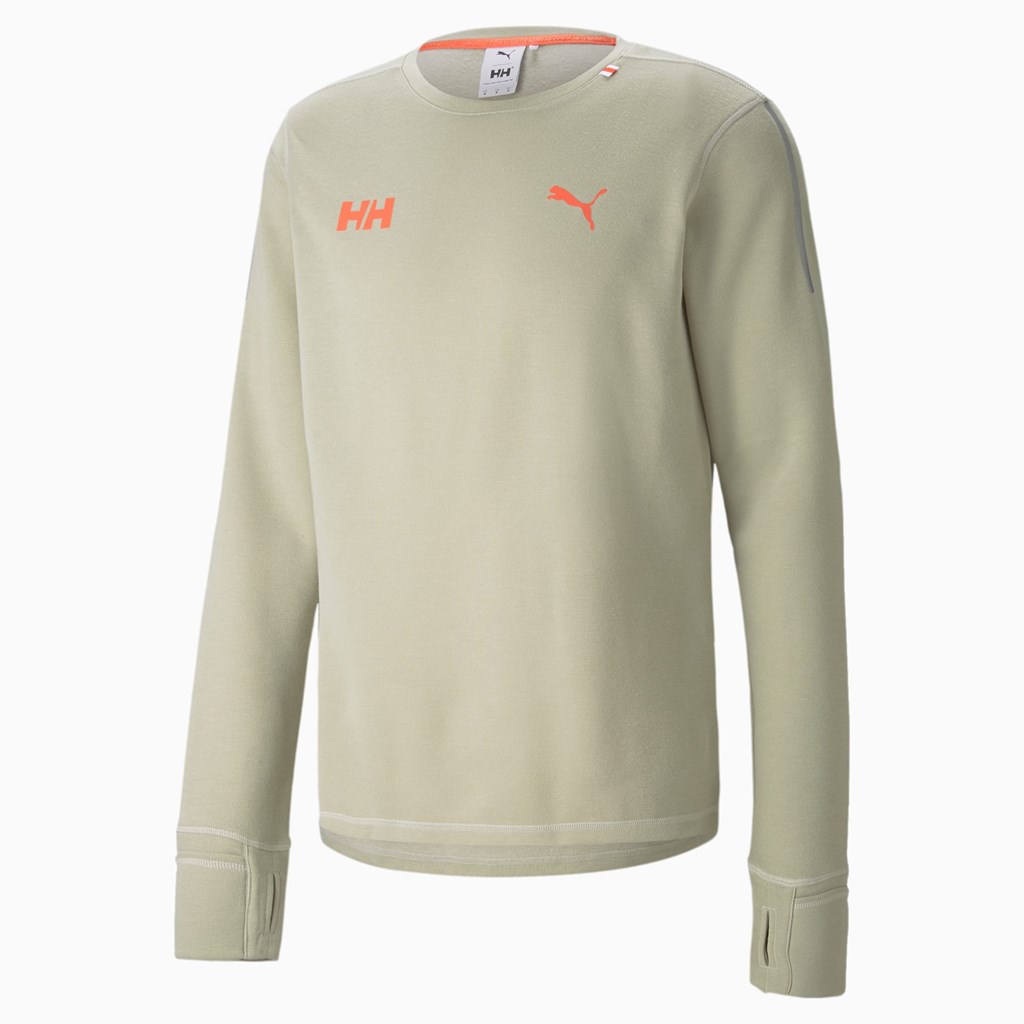 Puma PUMA x HELLY HANSEN Long Sleeve Løpe Tskjorte Herre Grønn | 251QWKYZN