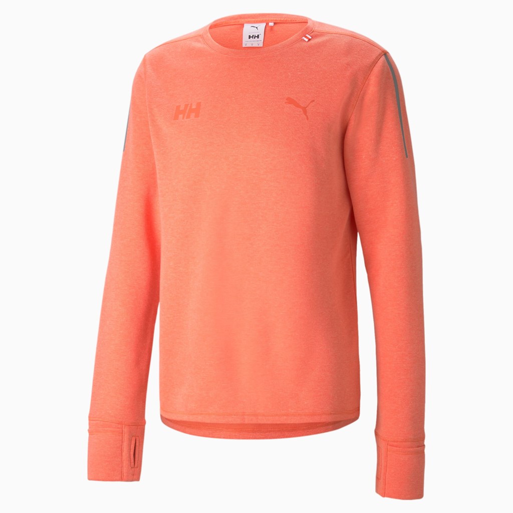 Puma PUMA x HELLY HANSEN Long Sleeve Løpe Tskjorte Herre Korall | 604ERTOFG