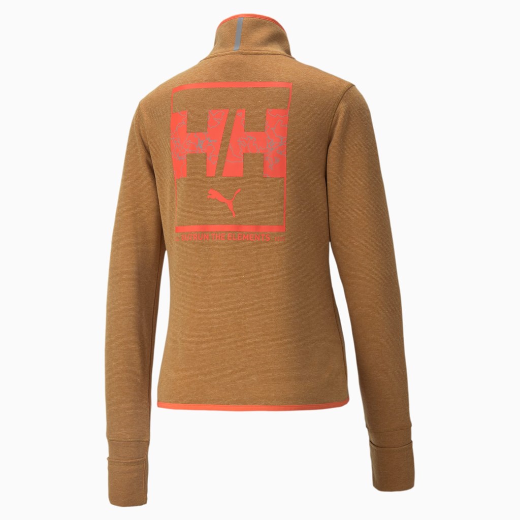 Puma PUMA x HELLY HANSEN Quarter-Zip Jogge Sweatshirt Dame Cathay Spice | 493PKHRVE