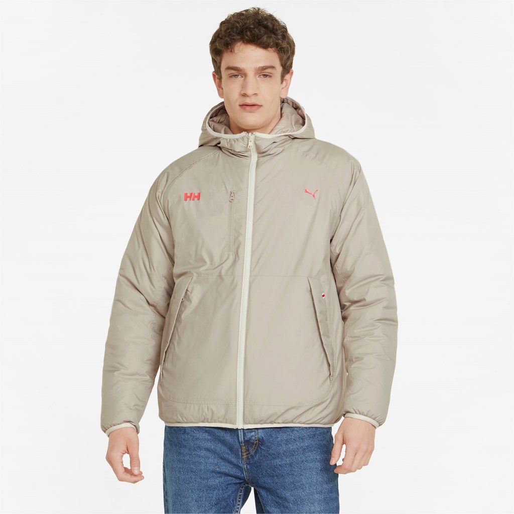 Puma PUMA x HELLY HANSEN Reversible Padded Jakke Herre Grønn | 615QGYZUW