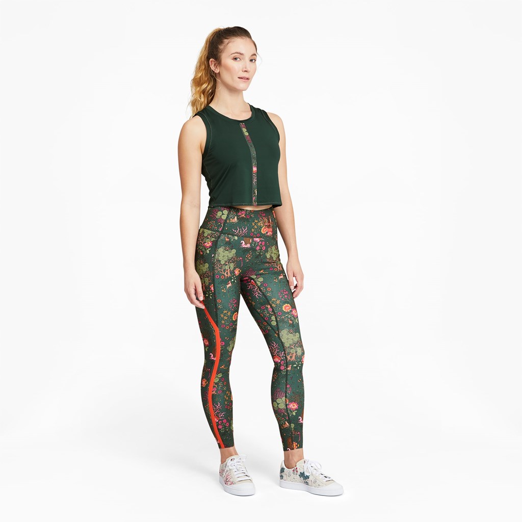 Puma PUMA x LIBERTY Forever Luxe Trenings Tank Tops Dame Grønn | QN1785360