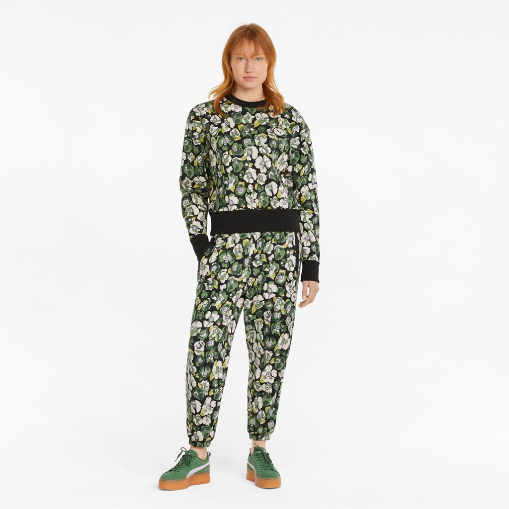 Puma PUMA x LIBERTY Printed Sweatpants Dame Svarte Blomster | KS0361892