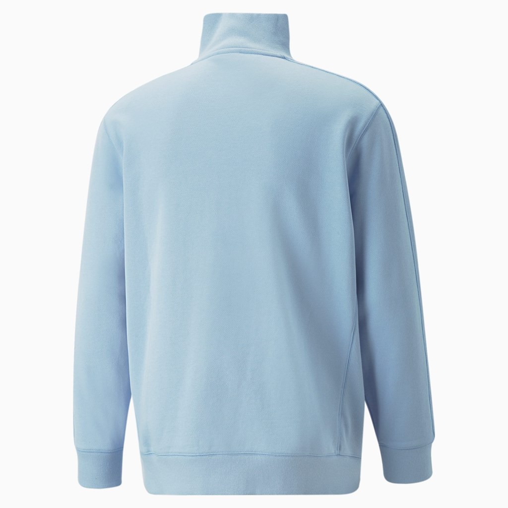 Puma PUMA x MAISON KITSUNE Half-Zip Sweatshirt Dame Blå | RZ4720936