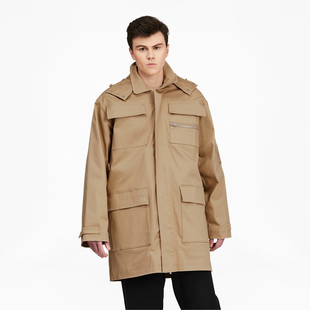 Puma PUMA x MAISON KITSUNÉ Military Jakke Herre Travertine | 638MORCEK