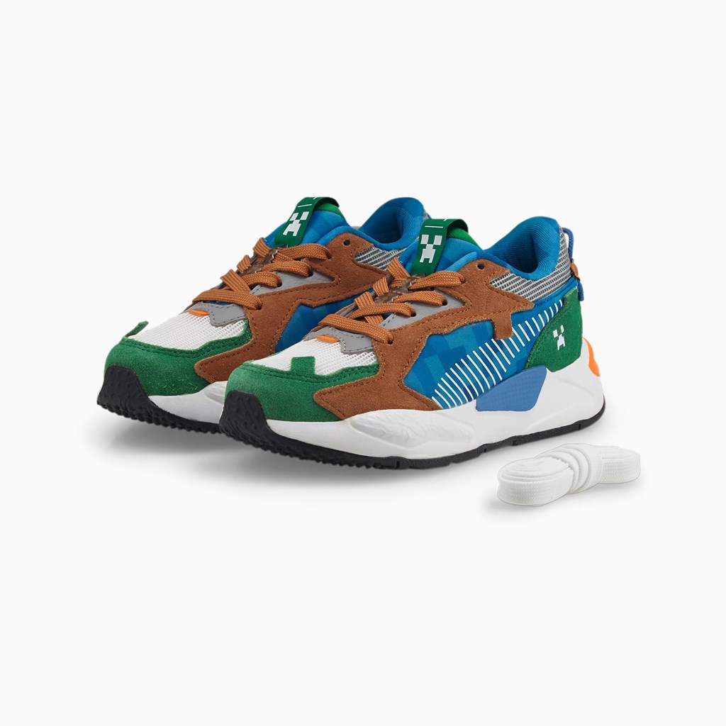 Puma PUMA x MINECRAFT RS-Z Little Joggesko Gutt Grønn | DH0472168