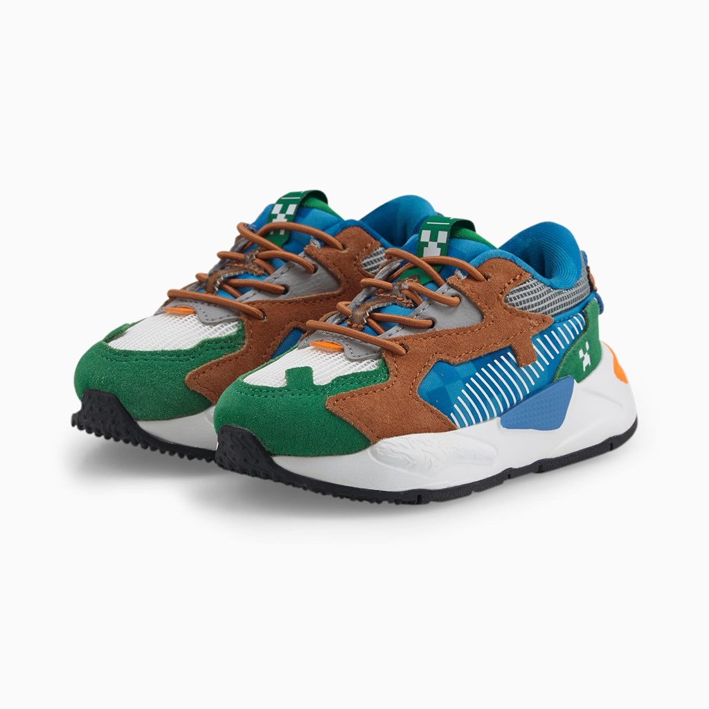 Puma PUMA x MINECRAFT RS-Z Toddler Joggesko Gutt Grønn | HO2680473