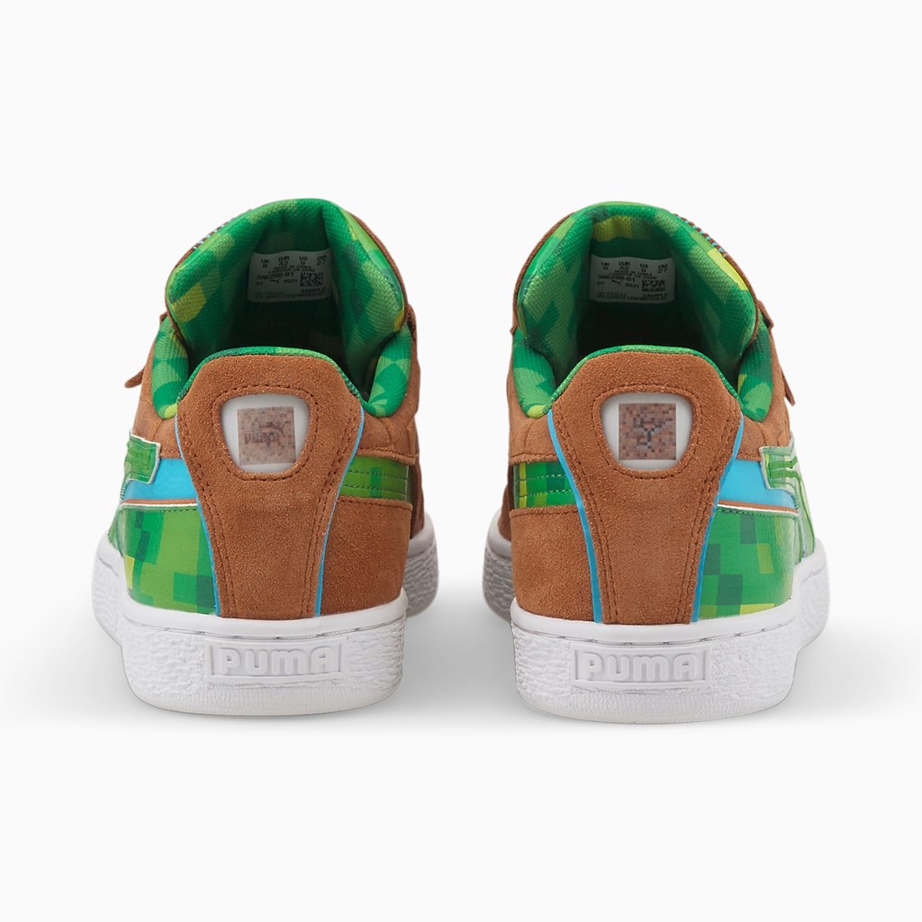 Puma PUMA x MINECRAFT Suede Joggesko Herre Brune Grønn | EW6925487