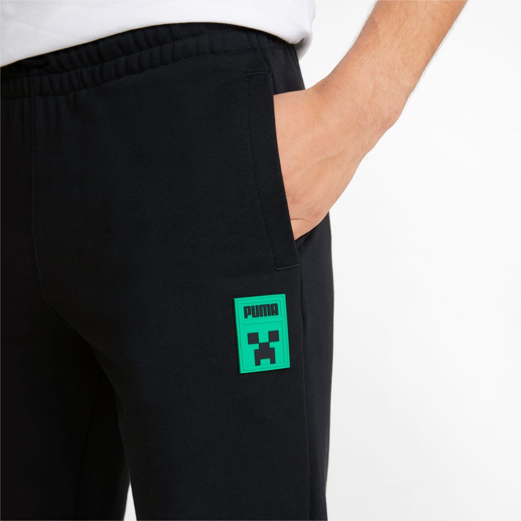 Puma PUMA x MINECRAFT Sweatpants Herre Svarte | CB0318265