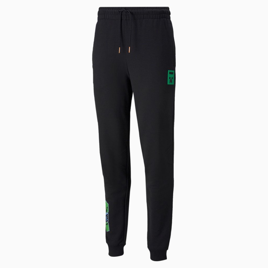 Puma PUMA x MINECRAFT Sweatpants Herre Svarte | CB0318265