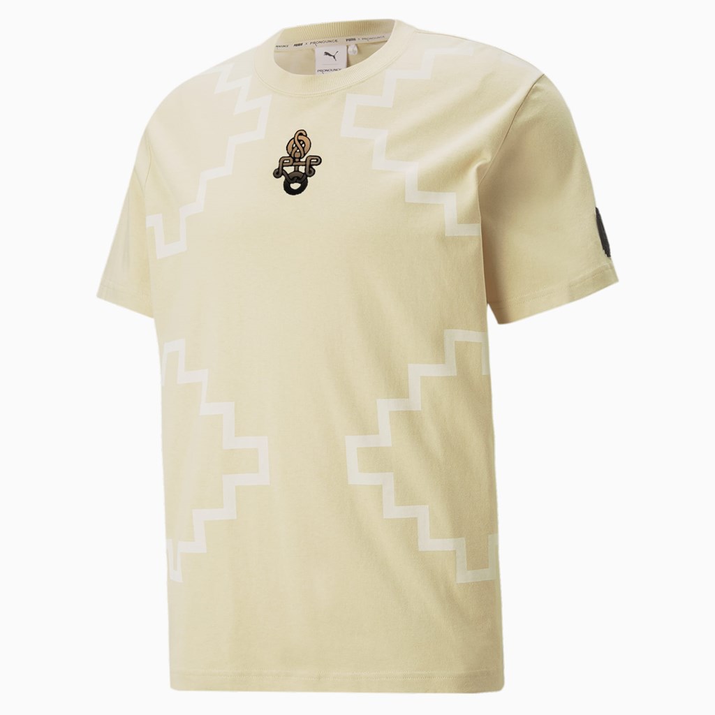 Puma PUMA x PRONOUNCE Elevated Tee Løpe Tskjorte Herre Pebble | 894KSPZYG