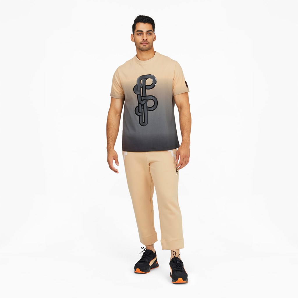 Puma PUMA x PRONOUNCE Graphic Løpe Tskjorte Herre Pebble | 064TUHPZS