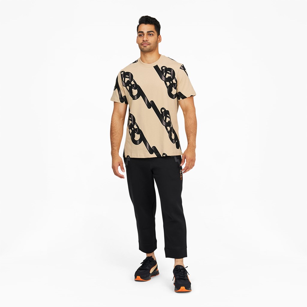 Puma PUMA x PRONOUNCE Graphic Løpe Tskjorte Herre Pebble | 396LJNUKE