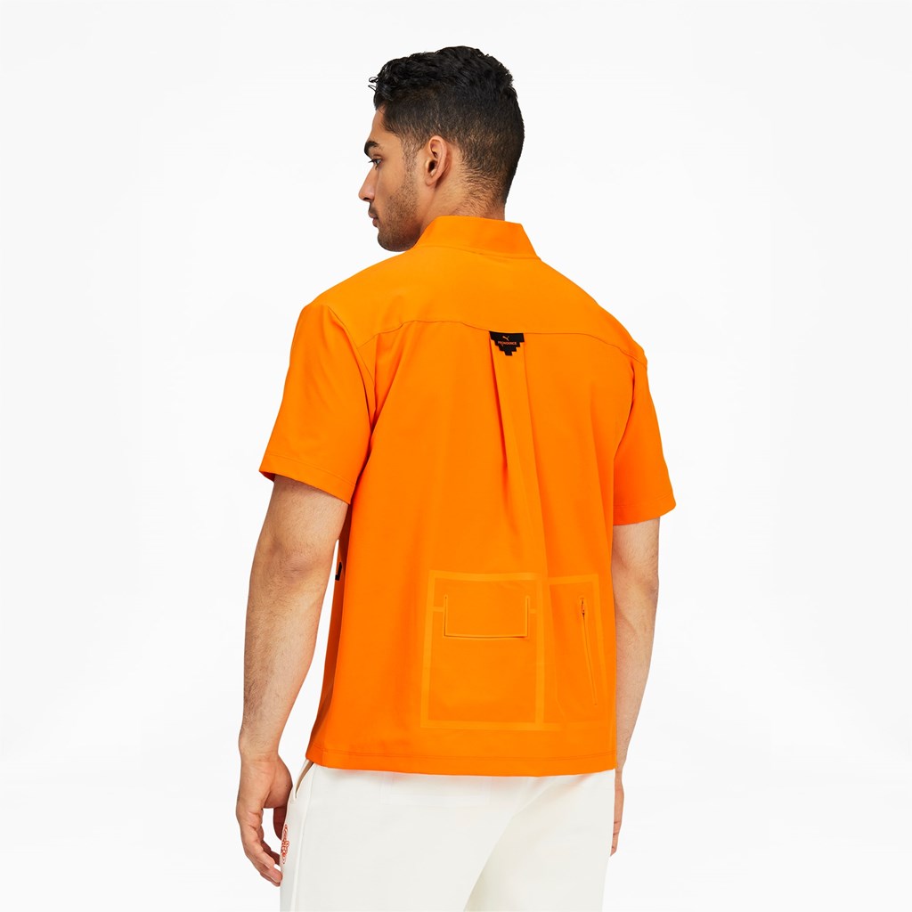 Puma PUMA x PRONOUNCE Woven Shirt Skjorte Herre Oransje | EP6438105