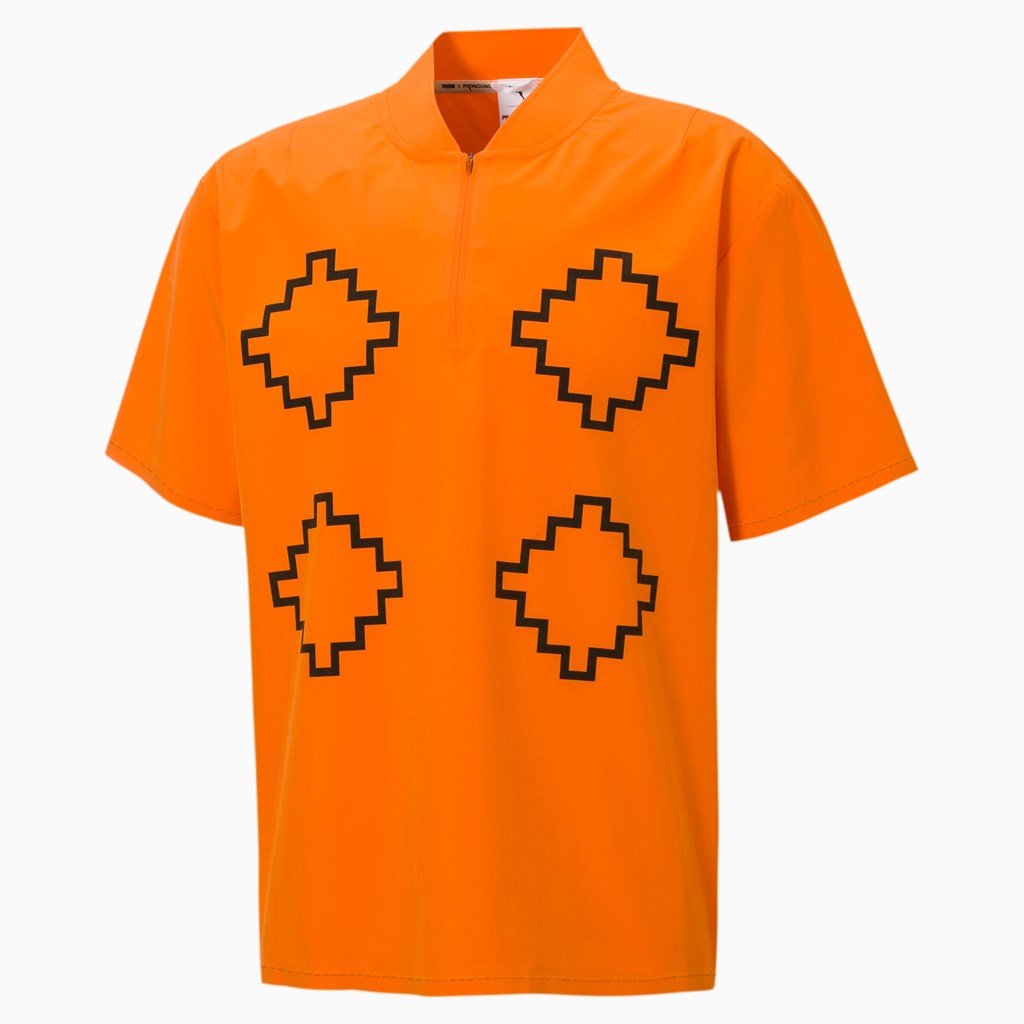 Puma PUMA x PRONOUNCE Woven Shirt Skjorte Herre Oransje | EP6438105