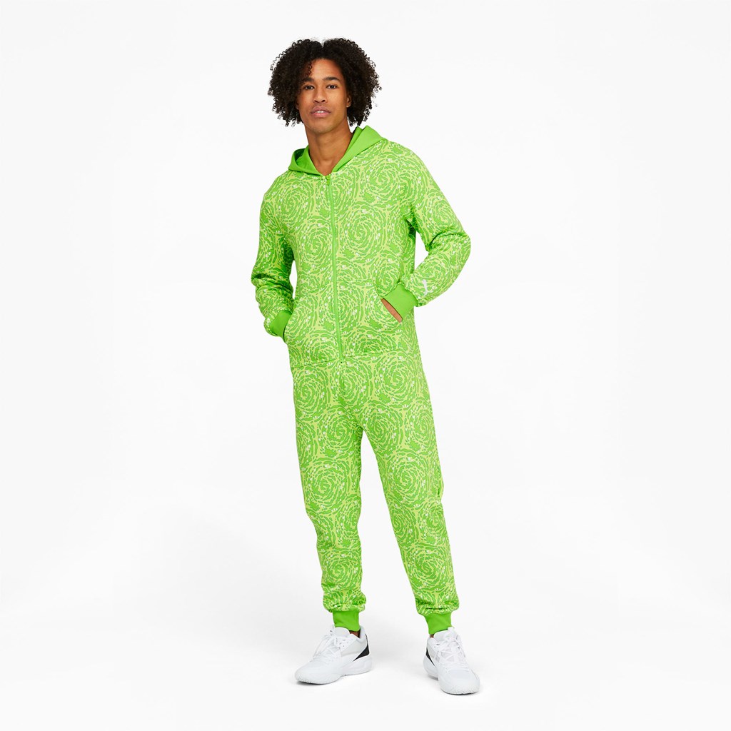 Puma PUMA x RICK AND MORTY Slime Basketball Onesie Herre Grønn | 827WXHBKL